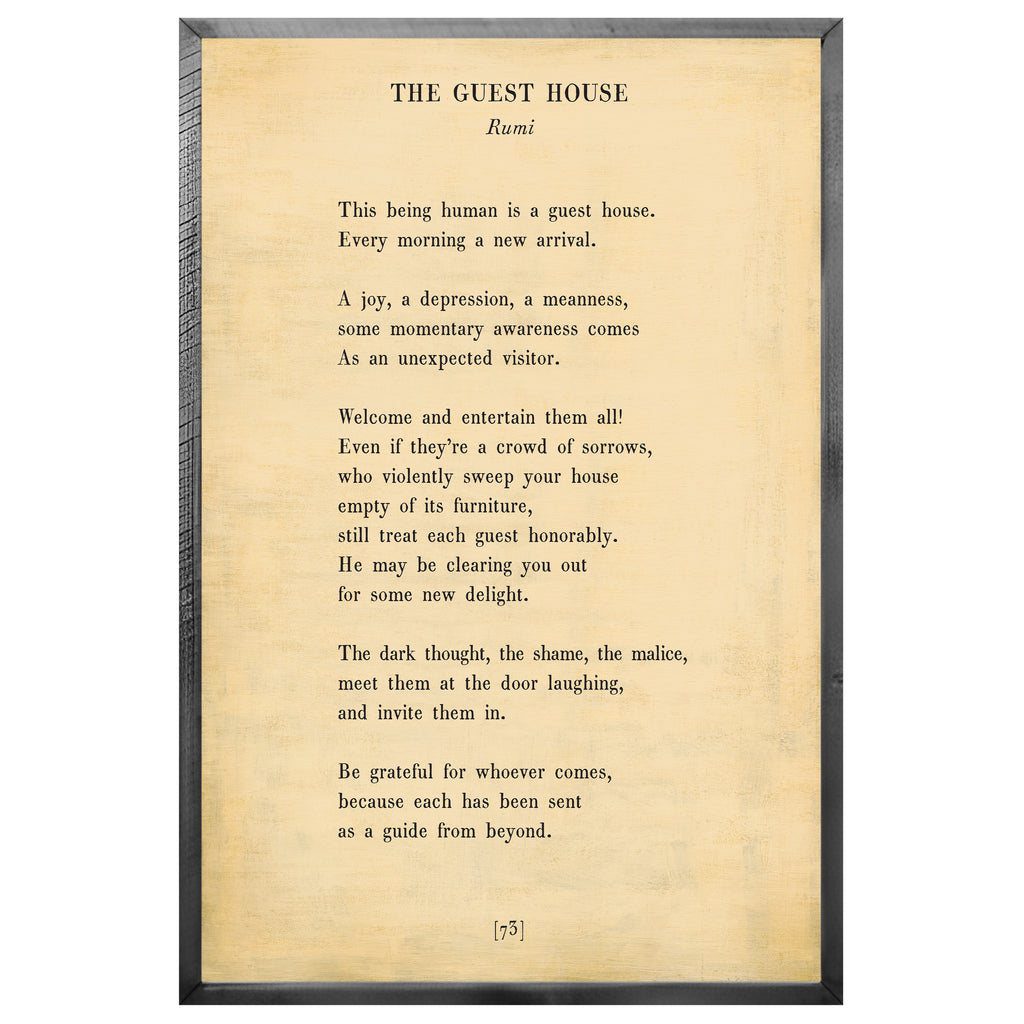The Guest House Art Print - Poetry Collection