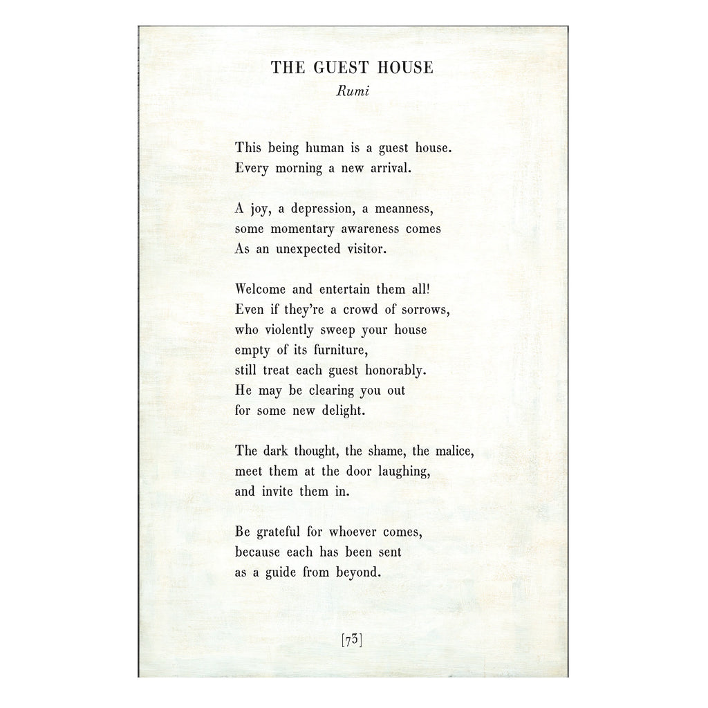 The Guest House Art Print - Poetry Collection