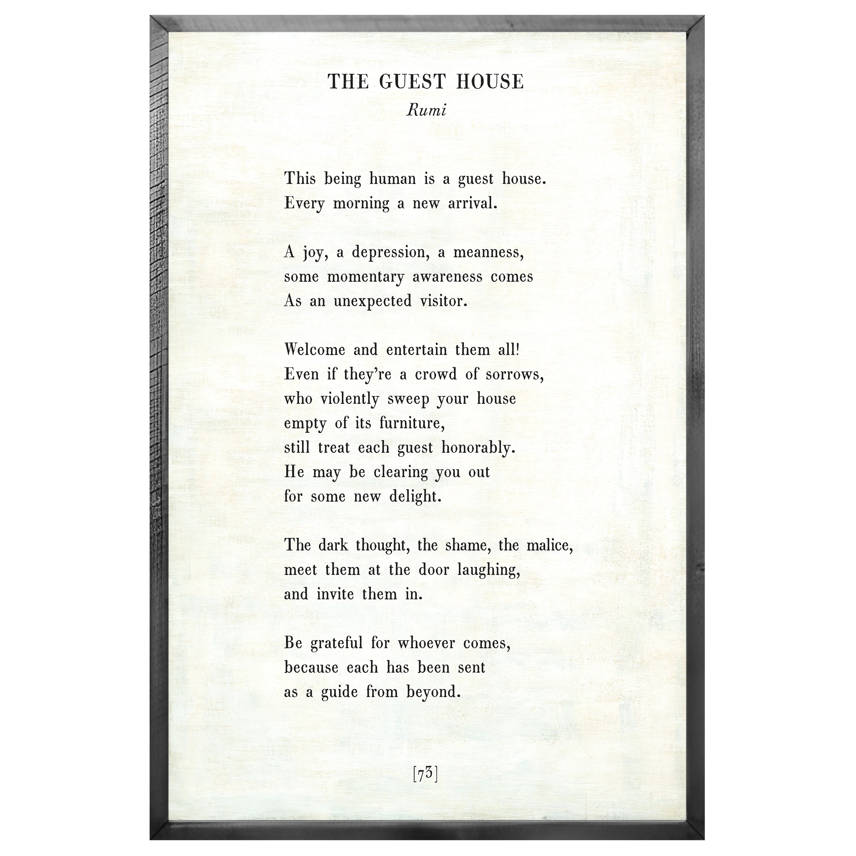 The Guest House Art Print - Grey Wood
