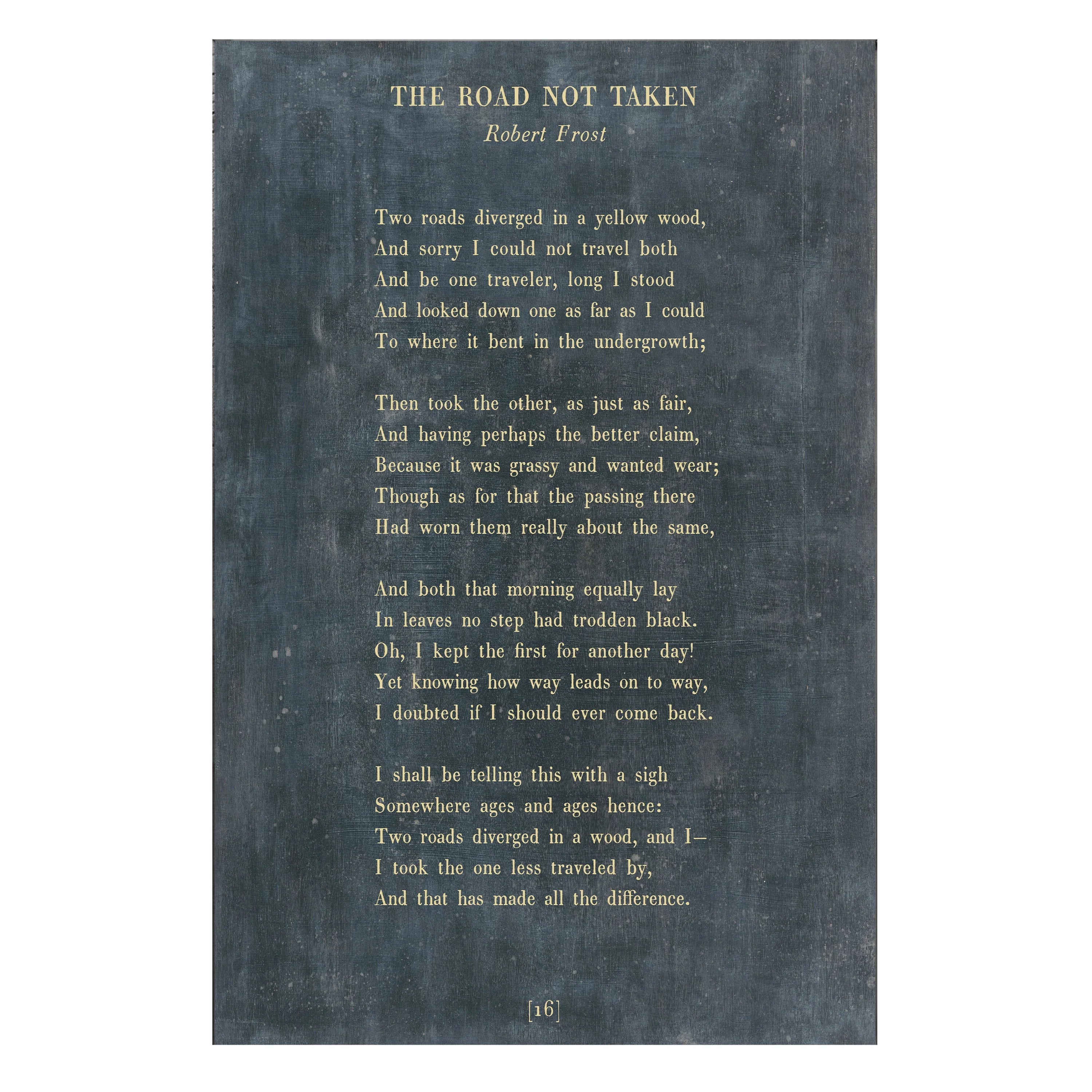 The Road Not Taken - Poetry Collection - Art Print