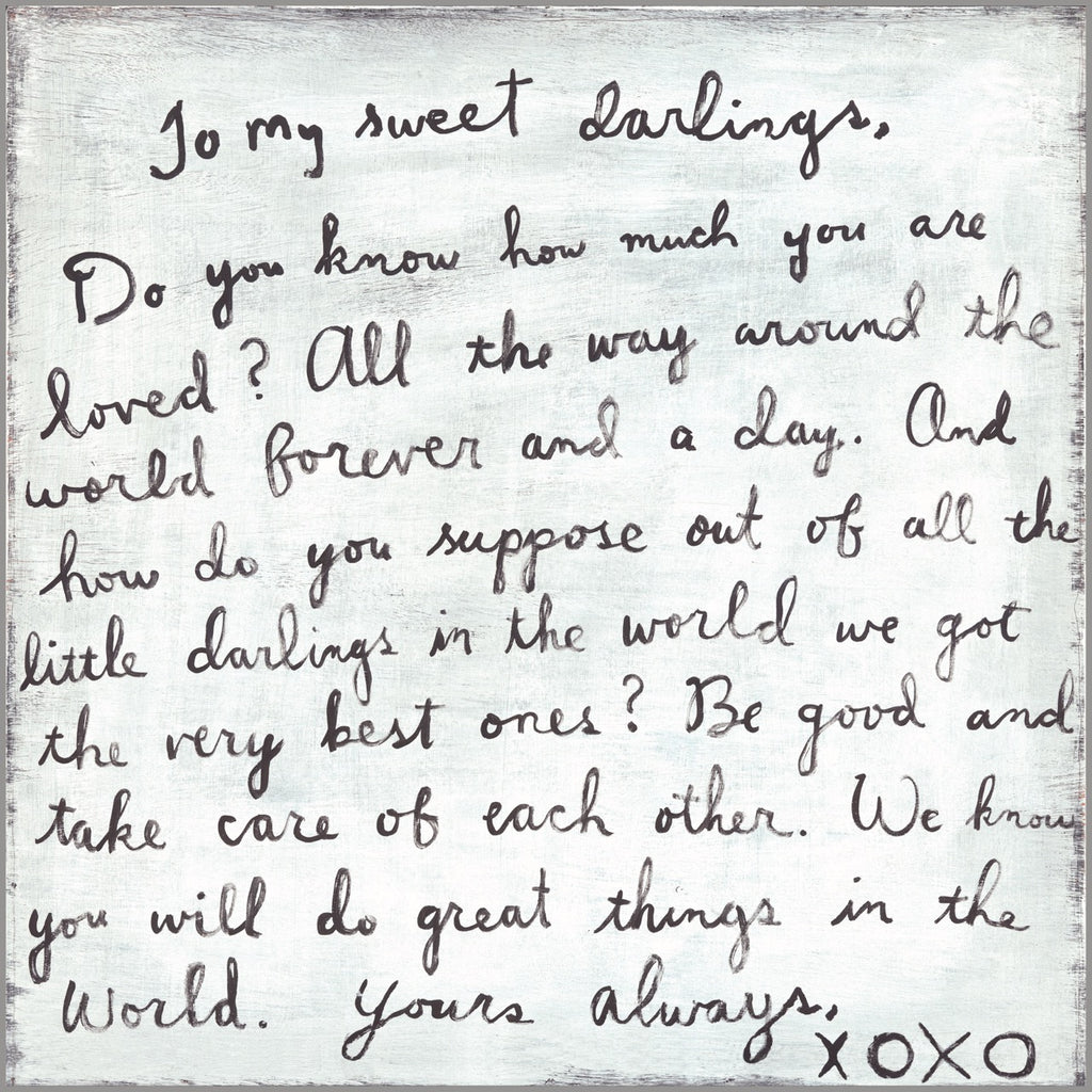 To My Sweet Darlings Art Print