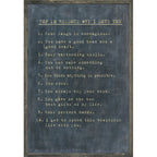 Top 10 Reasons I Love You Art Print