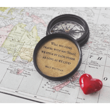 Walt Whitman Compass with Leather Pouch