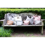 Washed Canvas Zip Bag- Mushroom