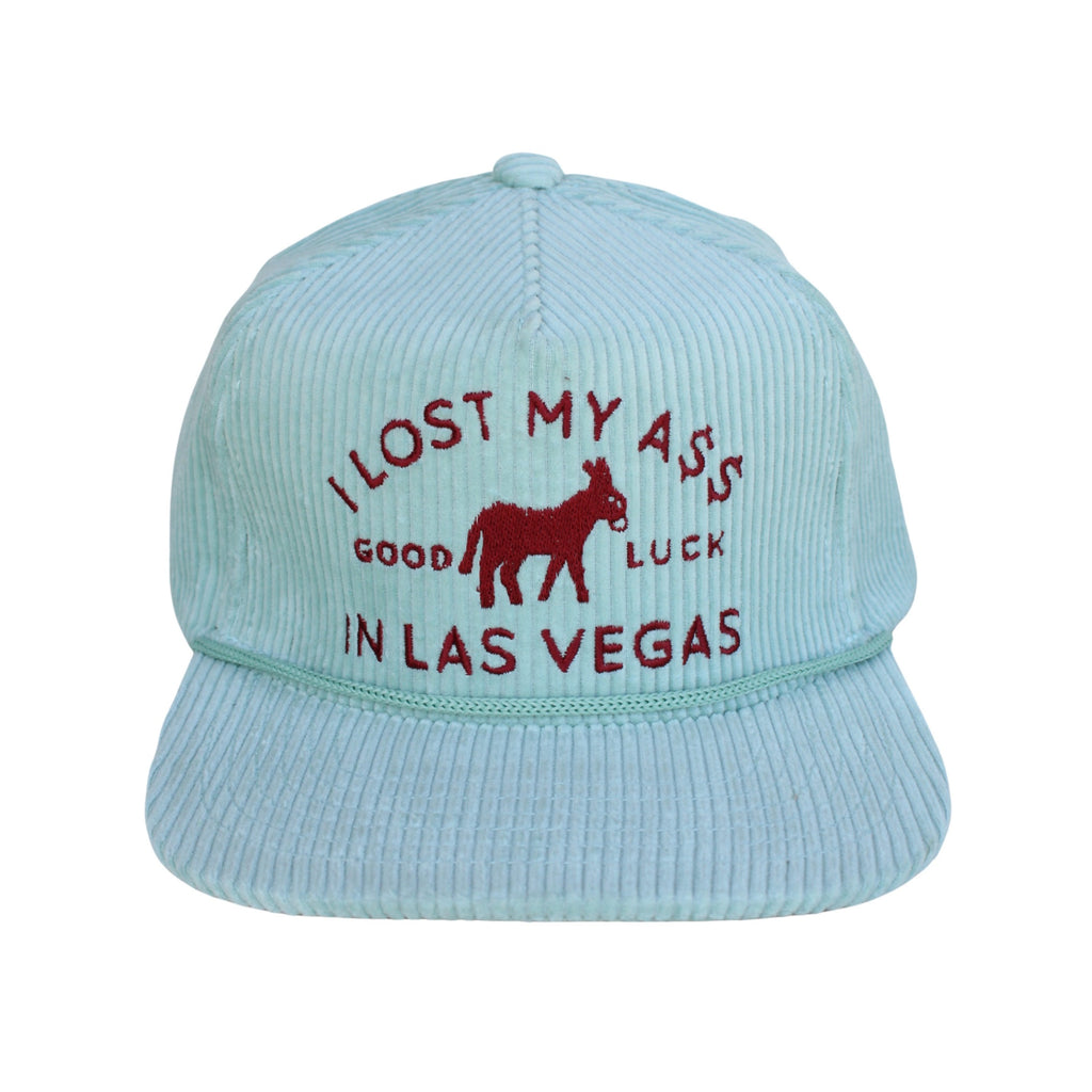 I Lost My A$$ Corduroy Trucker Hat- Ice Blue