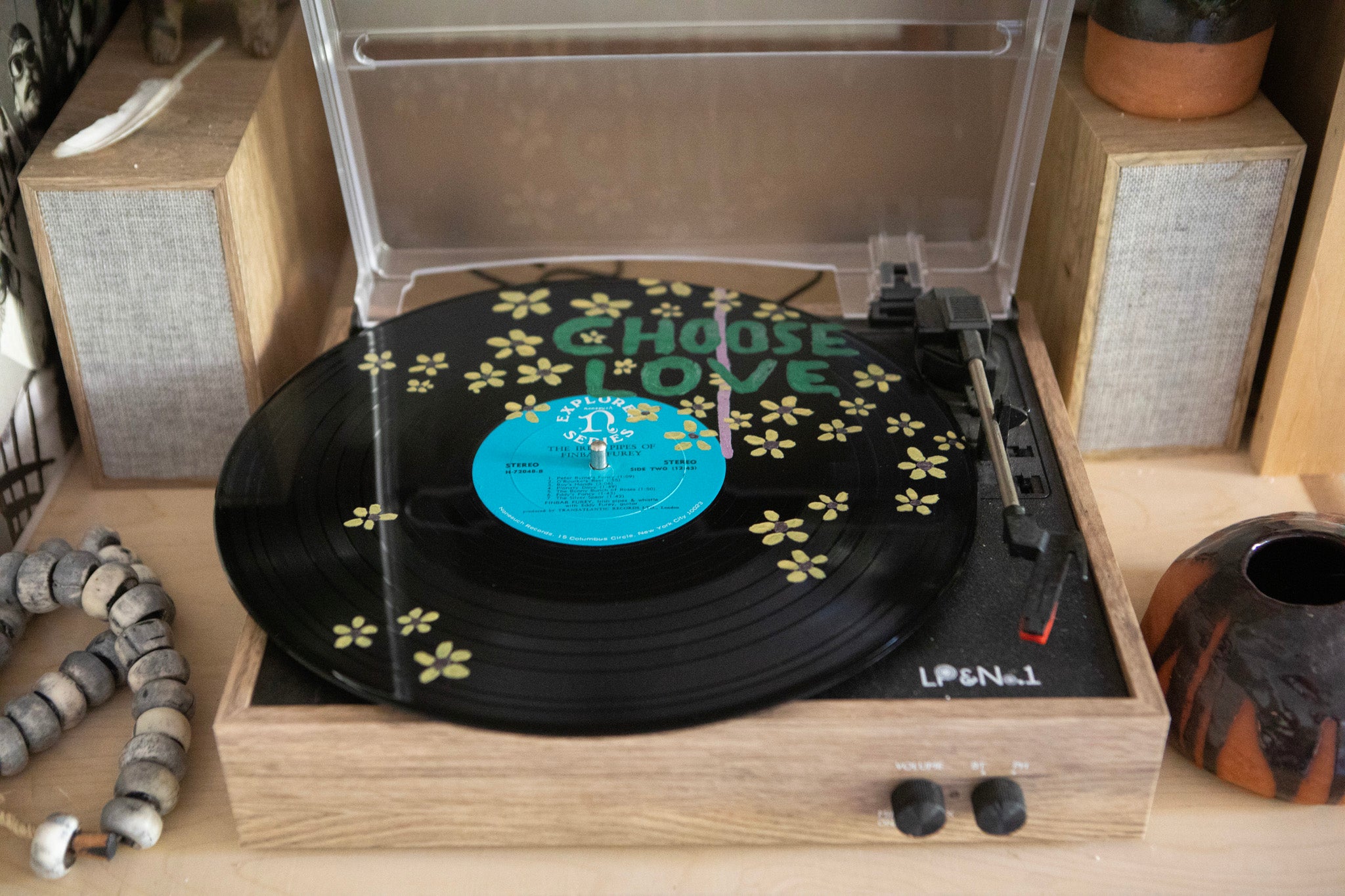 Choose Love Yellow Flowers- Vinyl Record