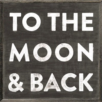 To The Moon and Back Art Print in Black