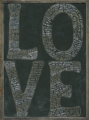 L-O-V-E Black - Art Print