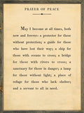 Prayer of Peace Art Print (Grey Wood)