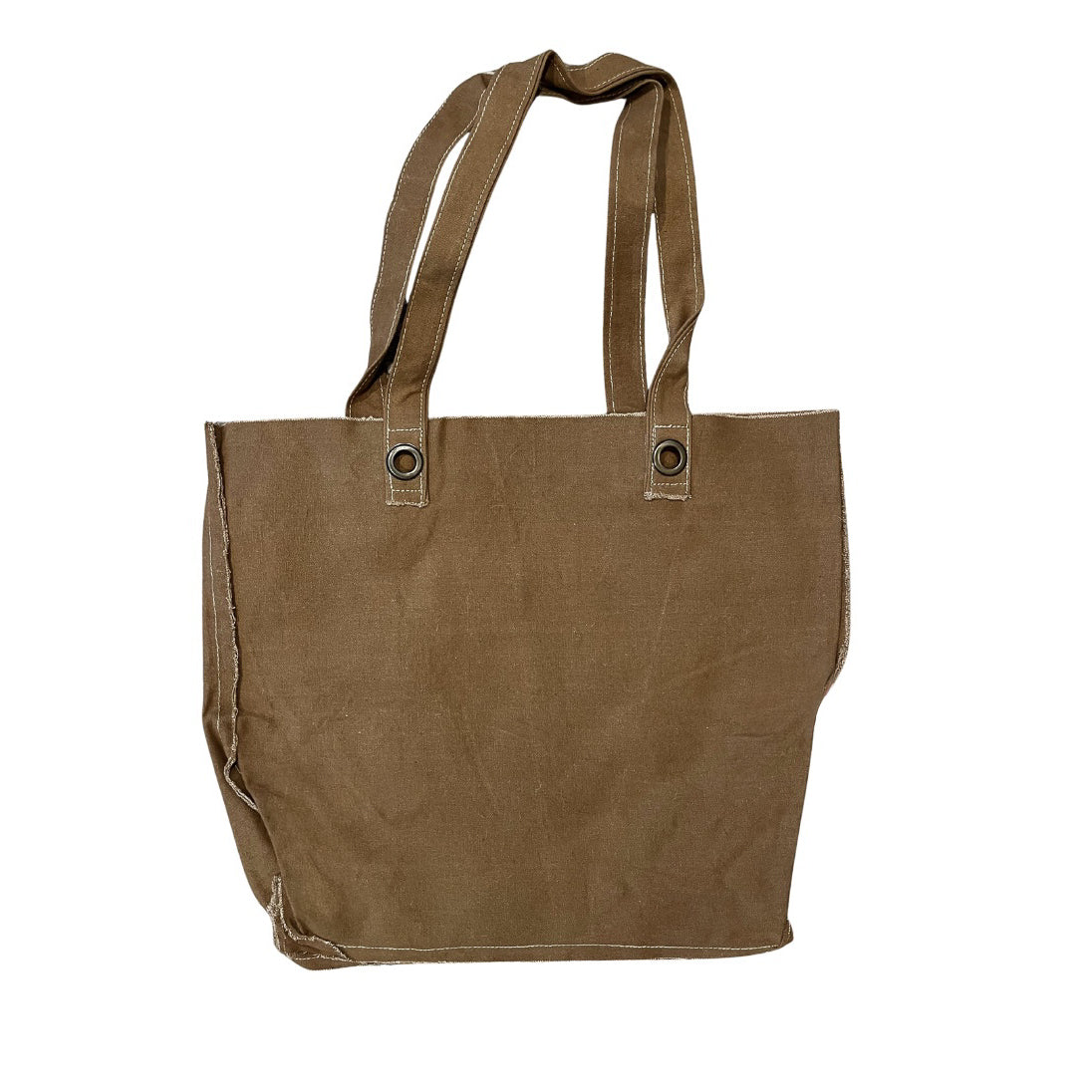Washed Canvas Tote- Clay