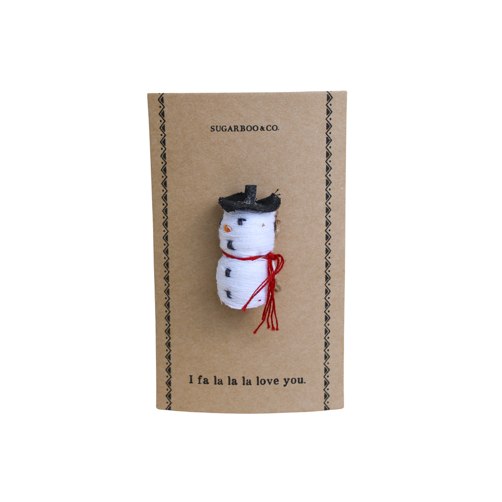 Snowman Worry Doll Ornament