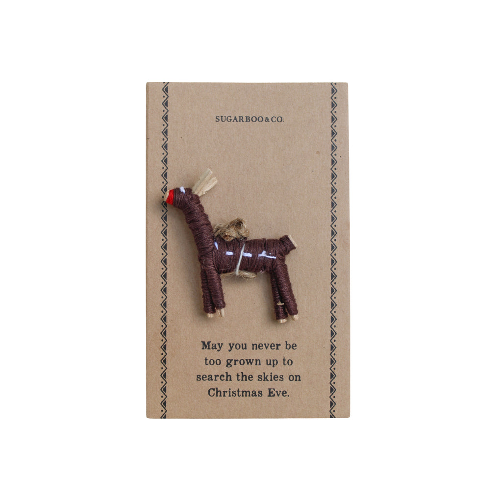 Reindeer Worry Doll Ornament