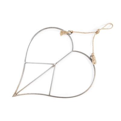 Hanging Metal & Jute Heart Peace Sign