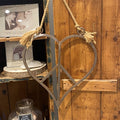 Hanging Metal & Jute Heart Peace Sign