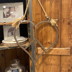 Hanging Metal & Jute Heart Peace Sign