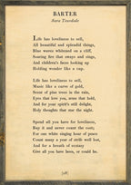 Barter Art Print - Poetry Collection