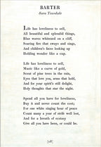 Barter Art Print - Poetry Collection