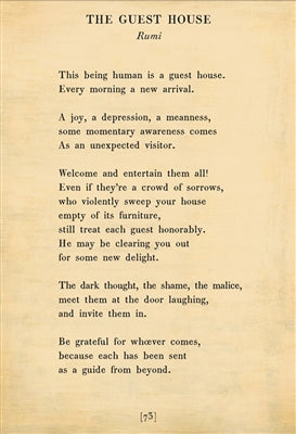 The Guest House Art Print - Poetry Collection