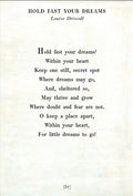 Hold Fast Your Dreams Art Print - Poetry Collection