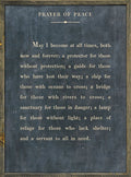 Prayer of Peace Art Print - Grey Wood