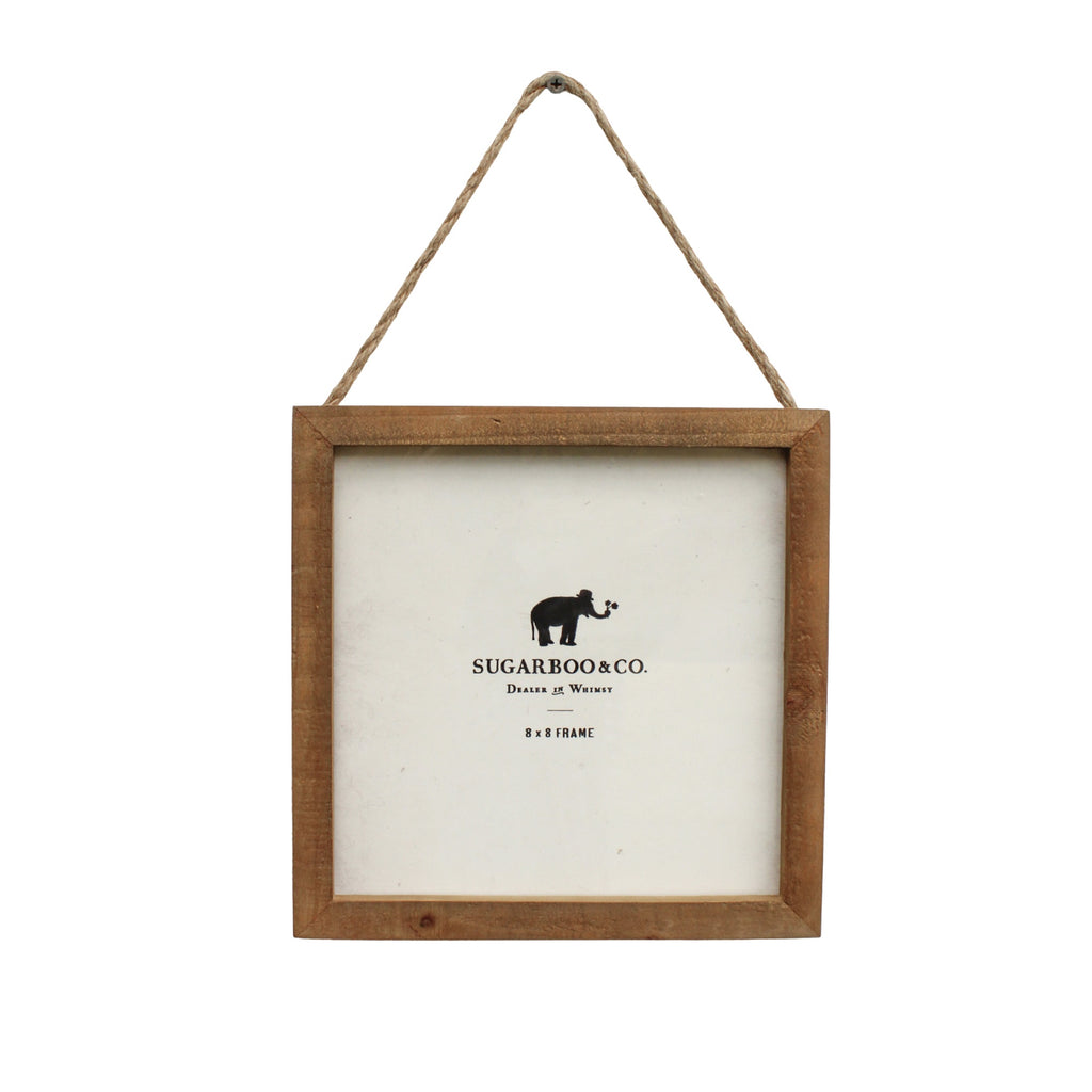 Wooden Frame 8"x8"  With Jute-Natural