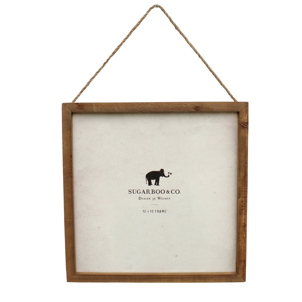 Wooden Frame 12"x12" With Jute-Natural