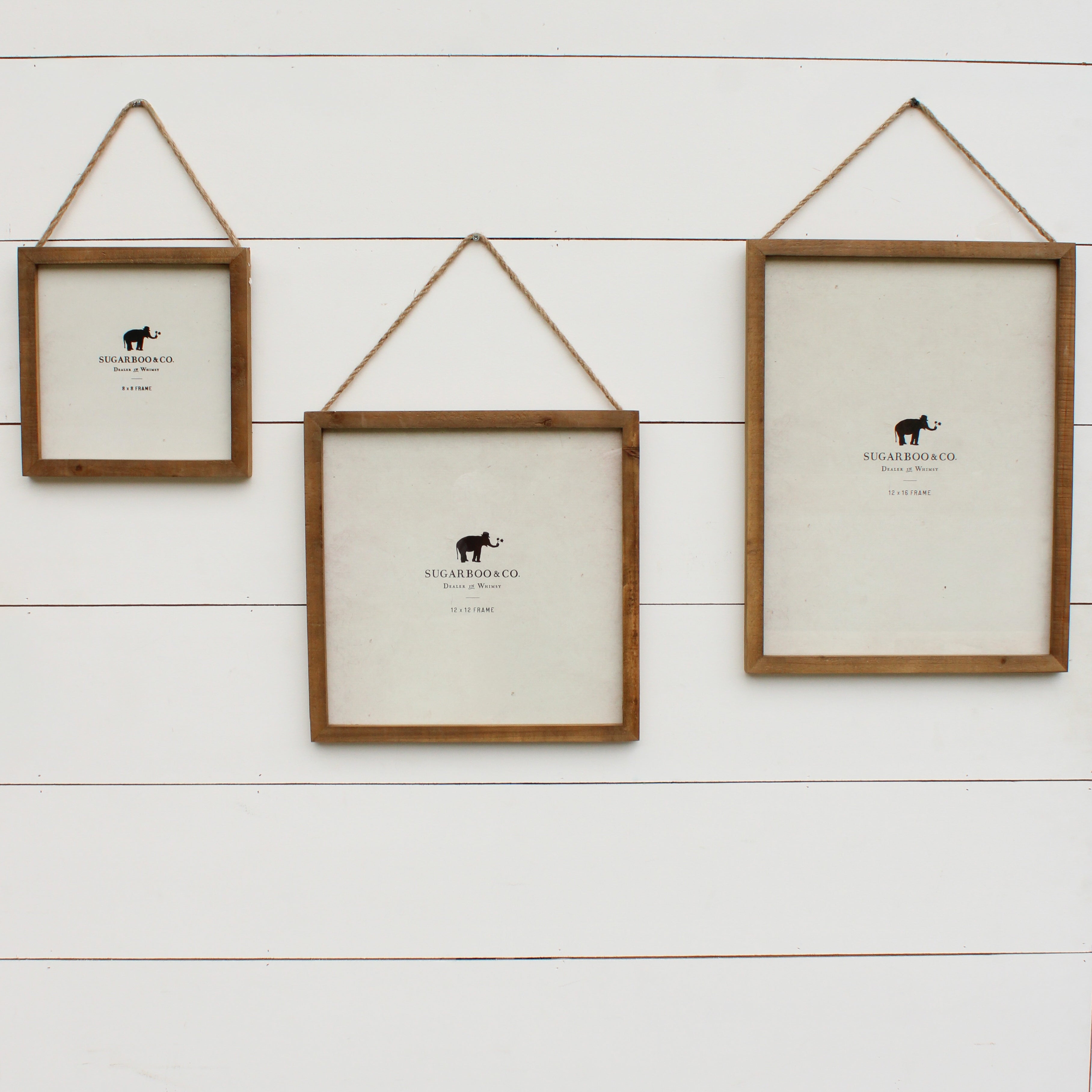 Wooden Frame 12"x12" With Jute-Natural