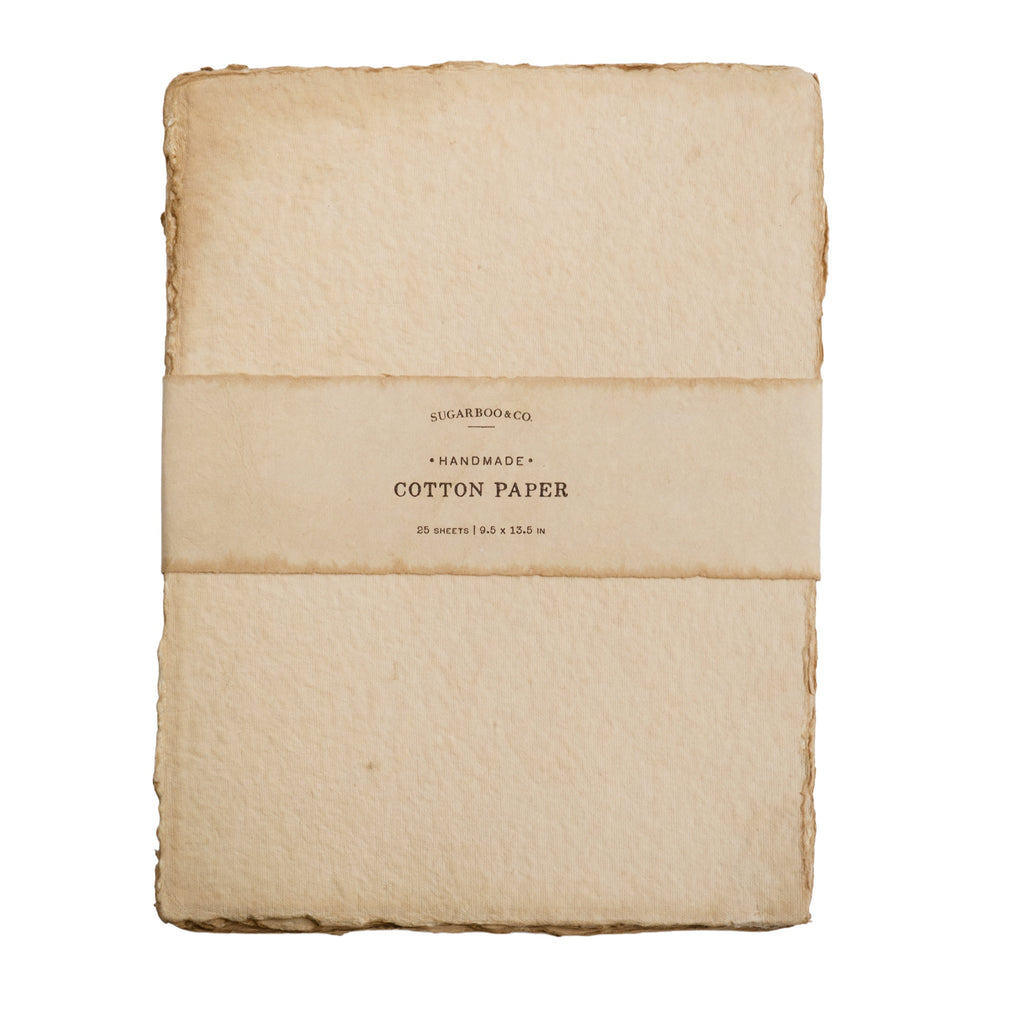 ***9"x13.5" Handmade Cotton Paper Bundle - Wheat