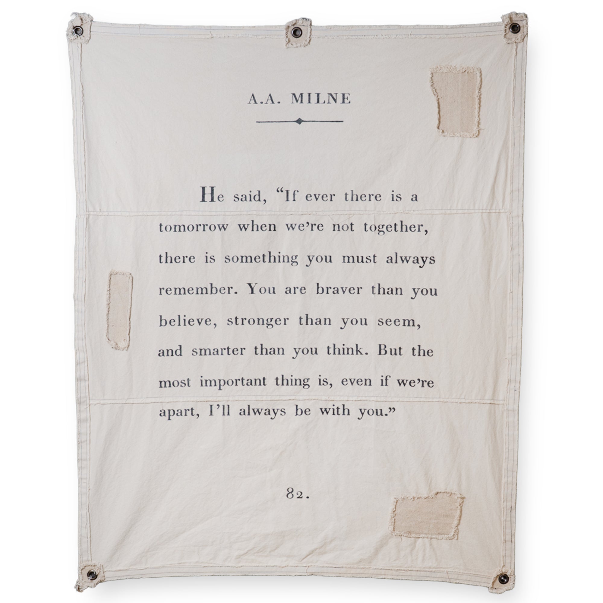 Canvas Wall Hanging - A.A. Milne - 46” x 57