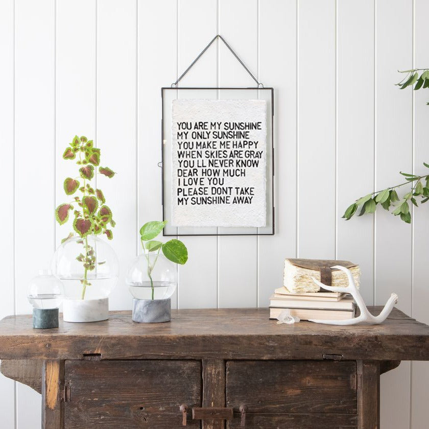 Handmade Paper Print - You Are My Sunshine - 12"x16