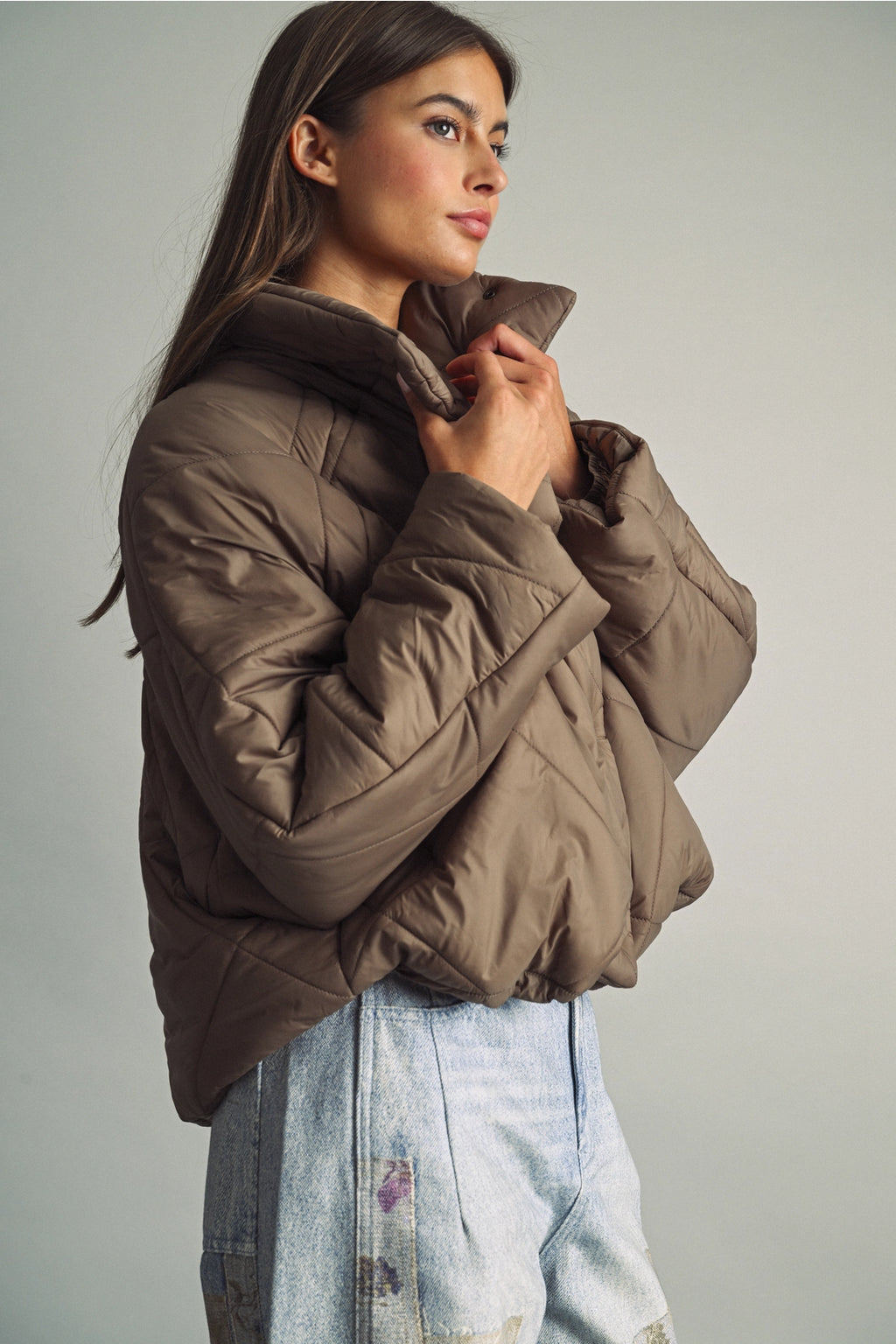 Quilted Nylon Puffer Jacket
