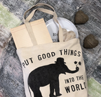 Good Things Elephant Canvas Tote