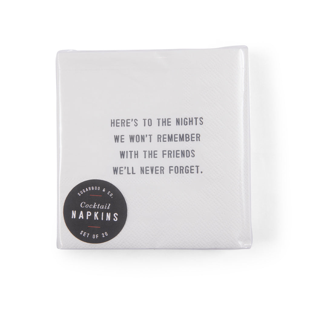 Here's To The Nights Cocktail Napkins