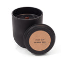 ***I'm So Glad Wood Wick Matte Black Candle