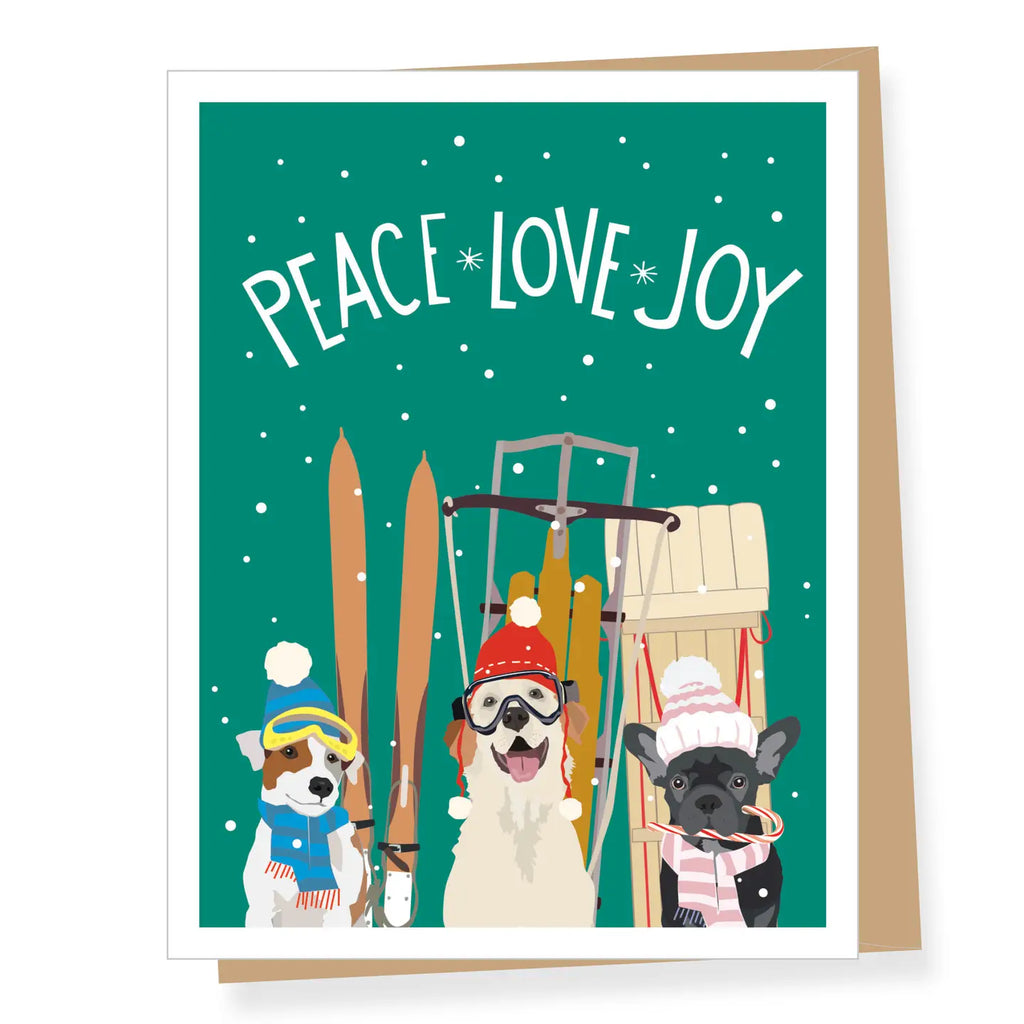 Snow Dogs Christmas Card