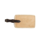 I Am Restless (Anais Nin) Leather Luggage Tag in Honey
