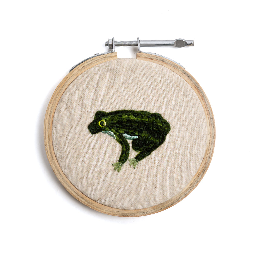 Frog Small Embroidery Hoop Collection - 4"