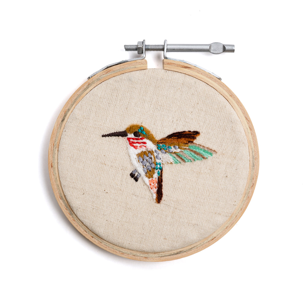 Hummingbird Small Embroidery Hoop Collection - 4"
