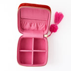 Ariel Heart Velvet Jewelry Box  Pink