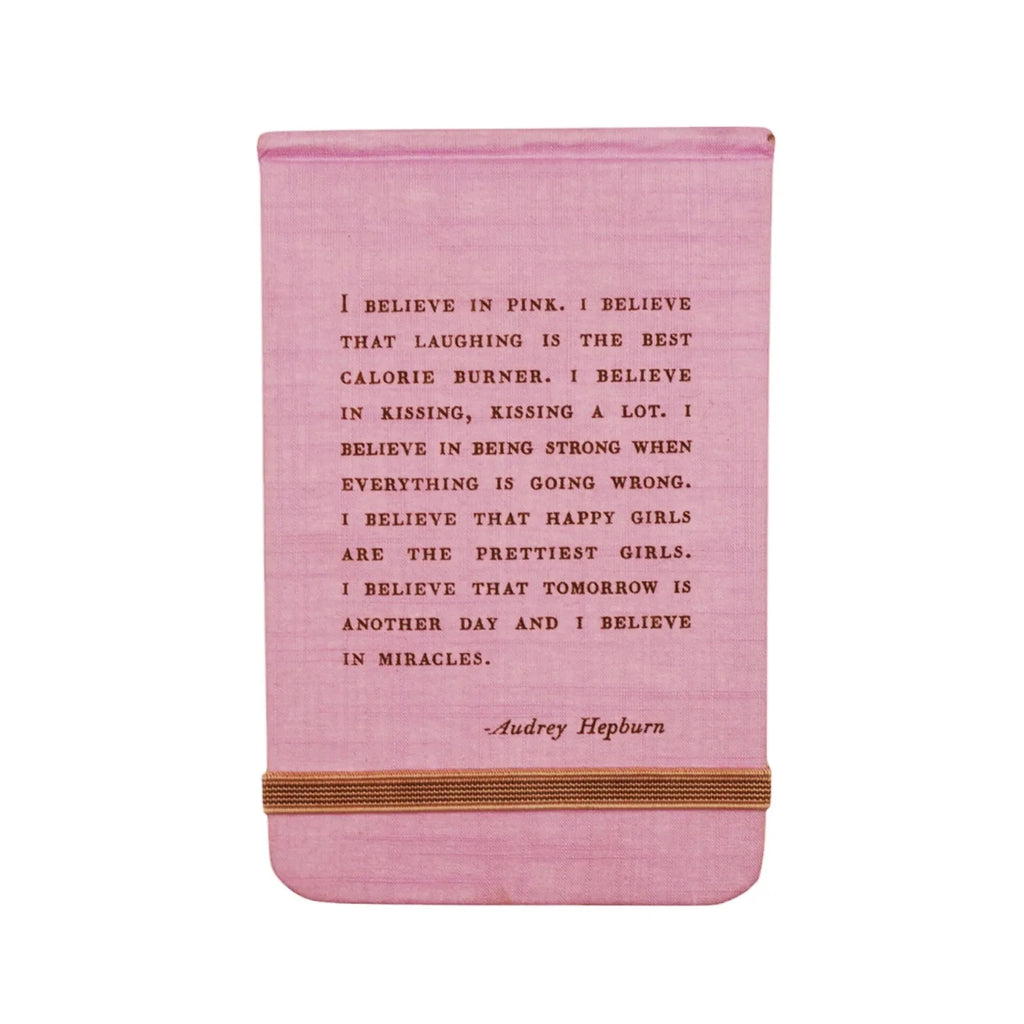 I Believe In Pink Fabric Notebook