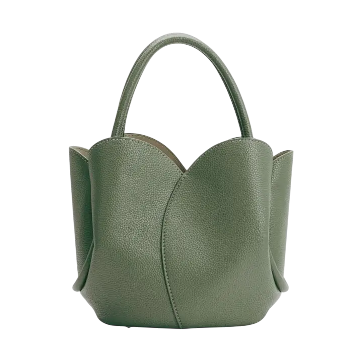 Tulip Recycled Vegan Leather Top Handle Bag