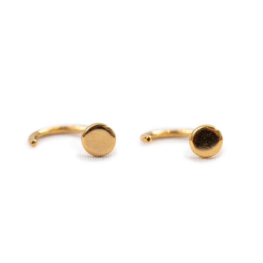 Half Circle Huggie Earrings