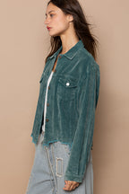 Pocket Front Corduroy Trucker Jacket