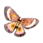 Hand-Painted Emperor Silk Moth Claw Hair Clip