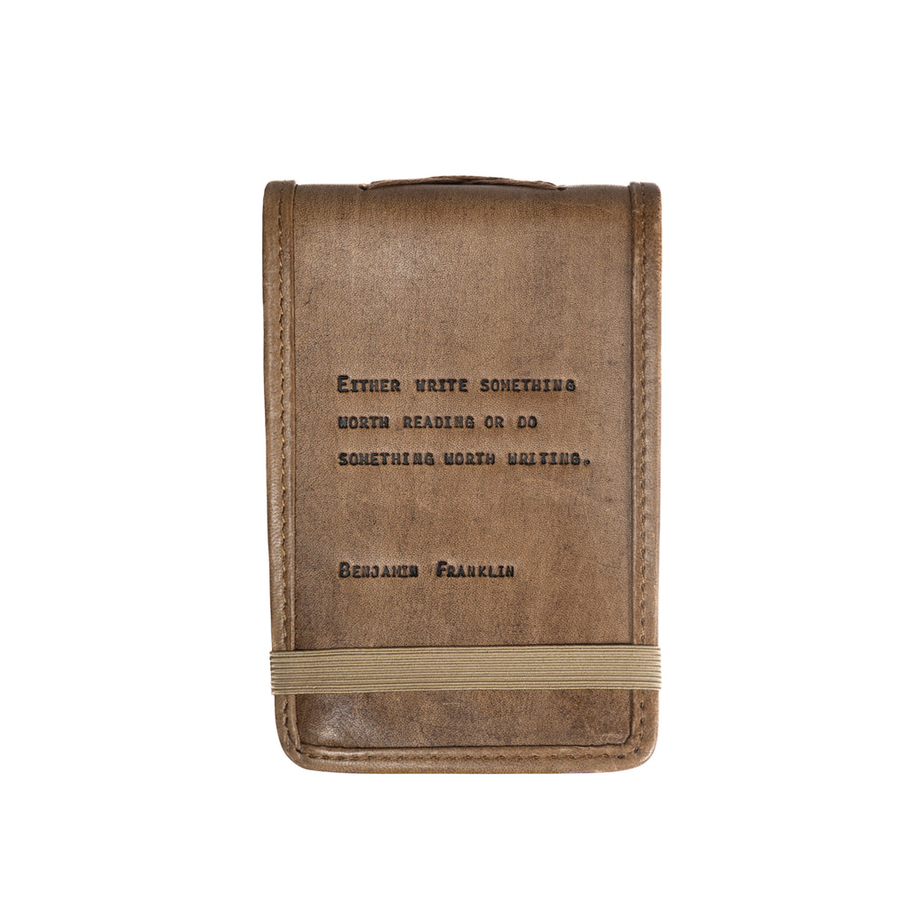 Either Write Something Mini Signature Leather Journal - Maple