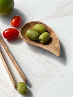 Olive Wood Small Drop Shape Olive Bowl 4″