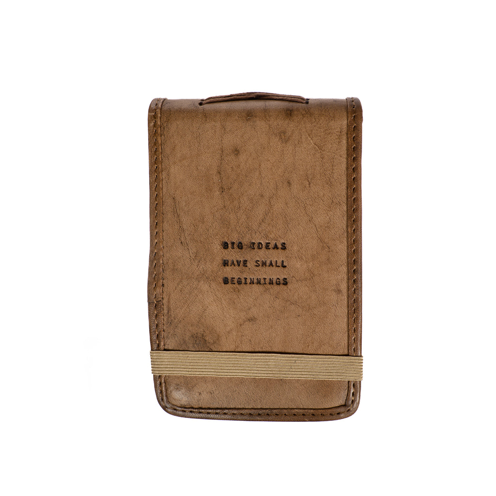 Big Ideas Mini Signature Leather Journal - Maple