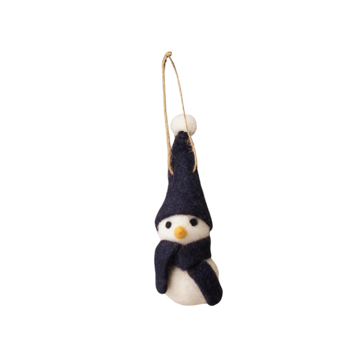 ***Cozy Snowman with Navy Hat & Scarf Ornament