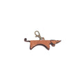 Chocolate Dachshund Leather Keychain
