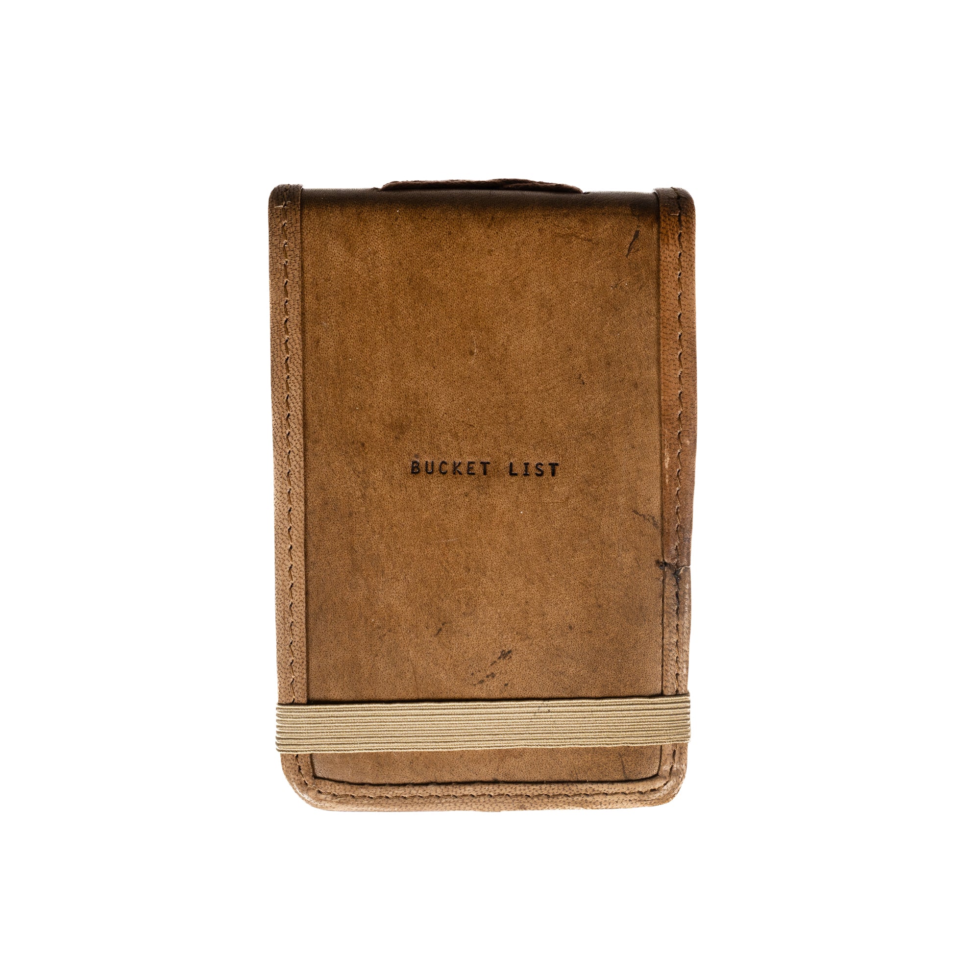 Mini Bucket List Leather Journal - 4"x6"-Maple